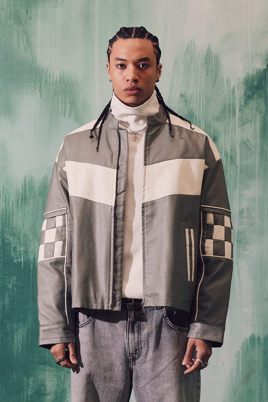 Elbow Contrast Moto Riding Jacket