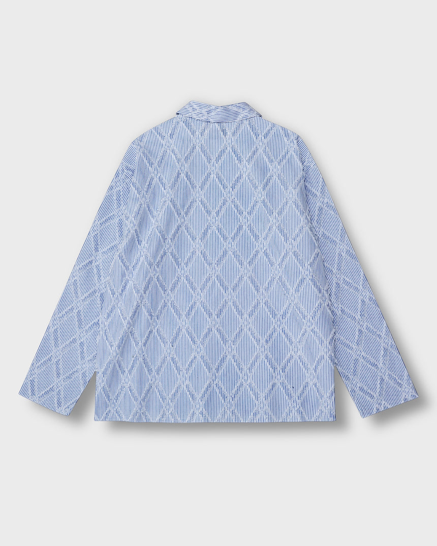 Dia Fringe Oversized Stripe Shirt