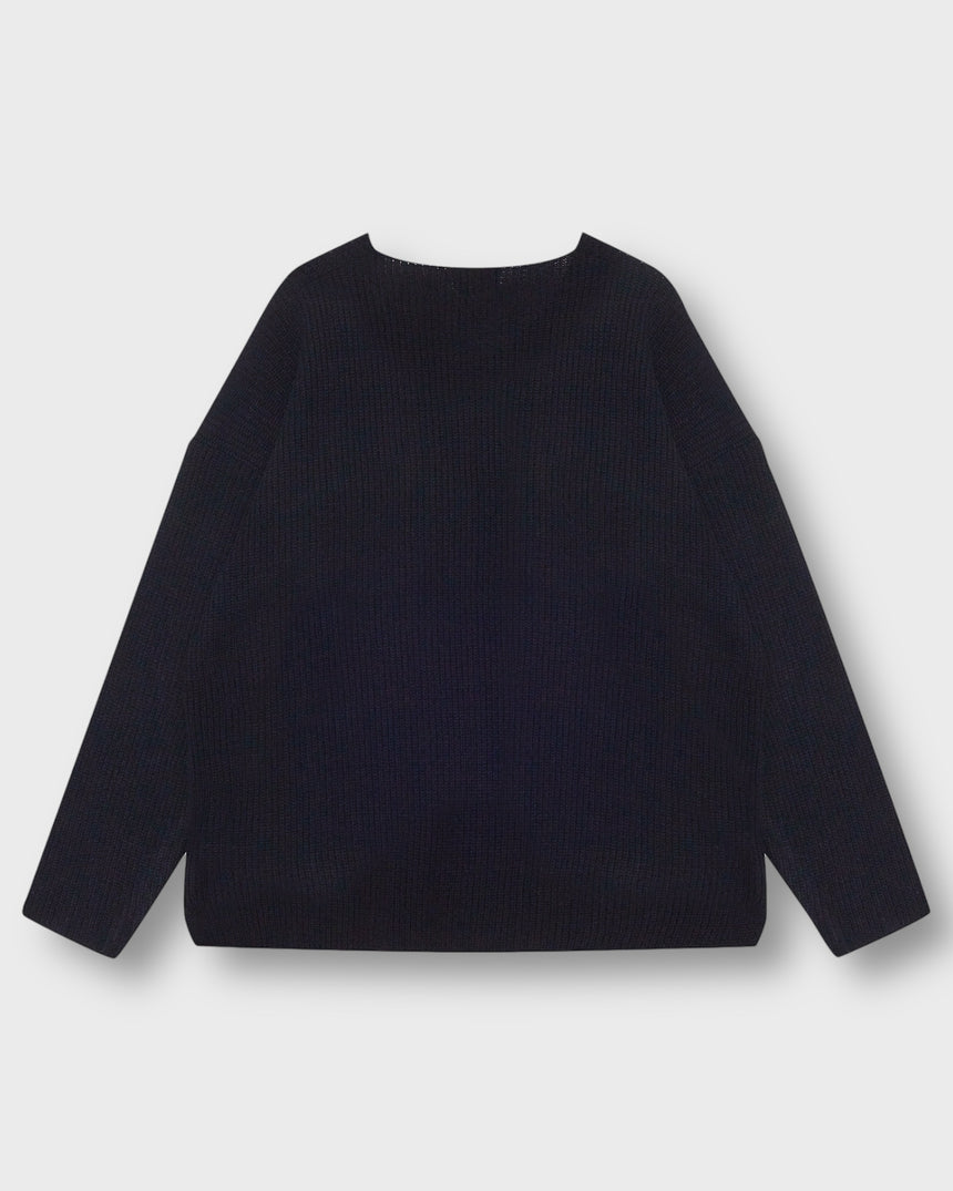 Loose Fit V-Neck Knit Sweater