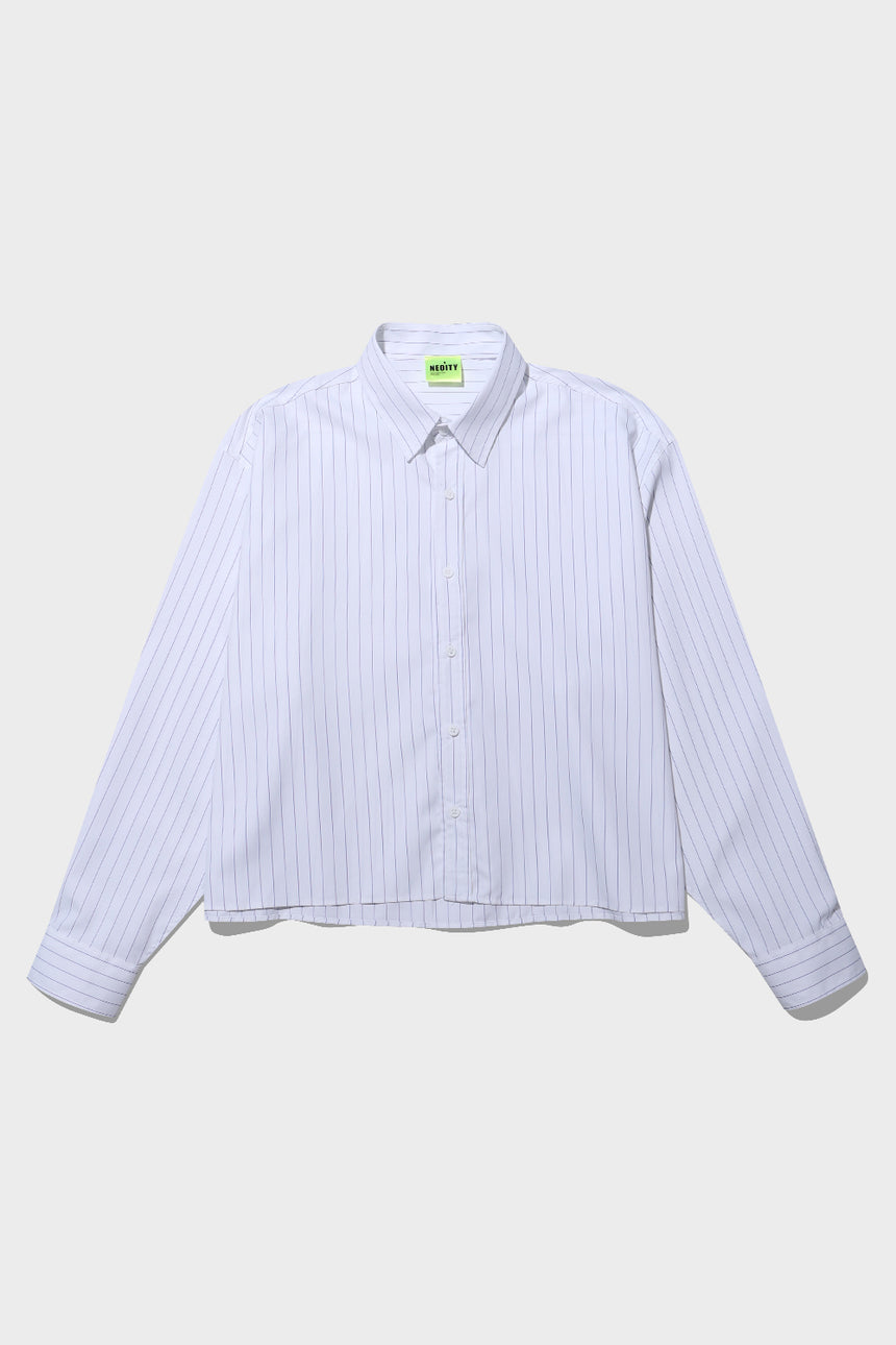Basic Striped Crop Shirts