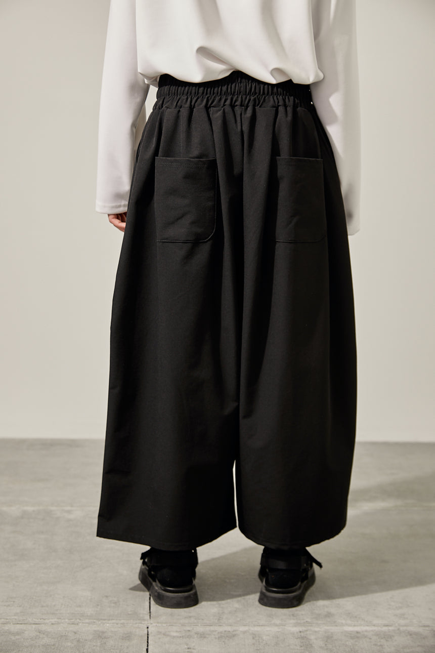Pintuck Cropped Wide Pants