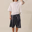 Snap Button Side Artificial Leather Shorts