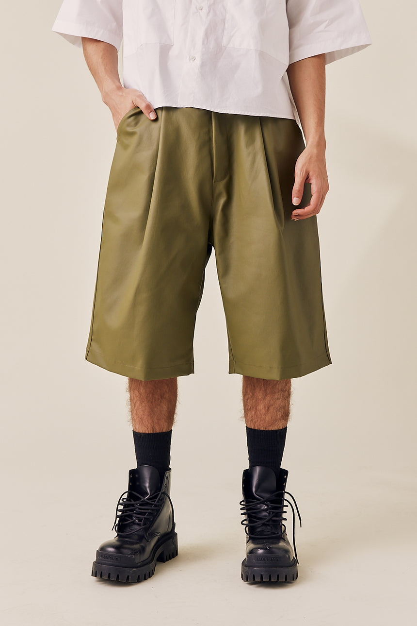 Washed Denim Cargo Shorts