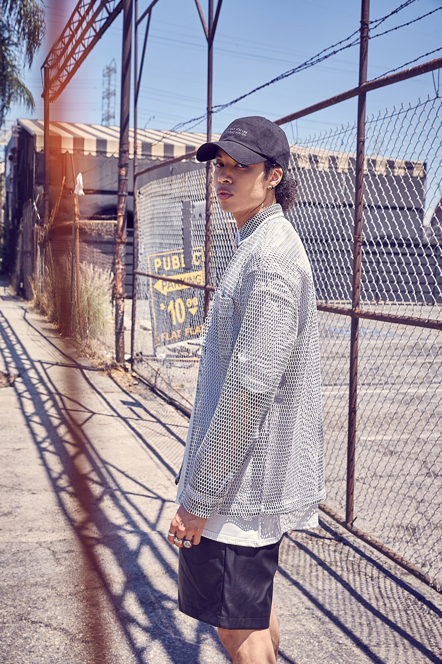 Heavy Mesh Button Up Shirts
