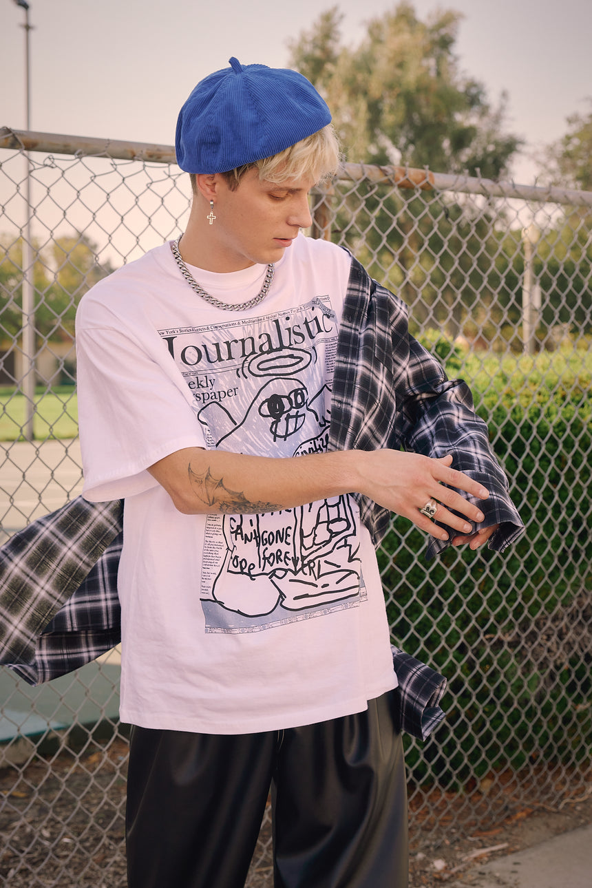 USA Newspaper Digital Print Tee