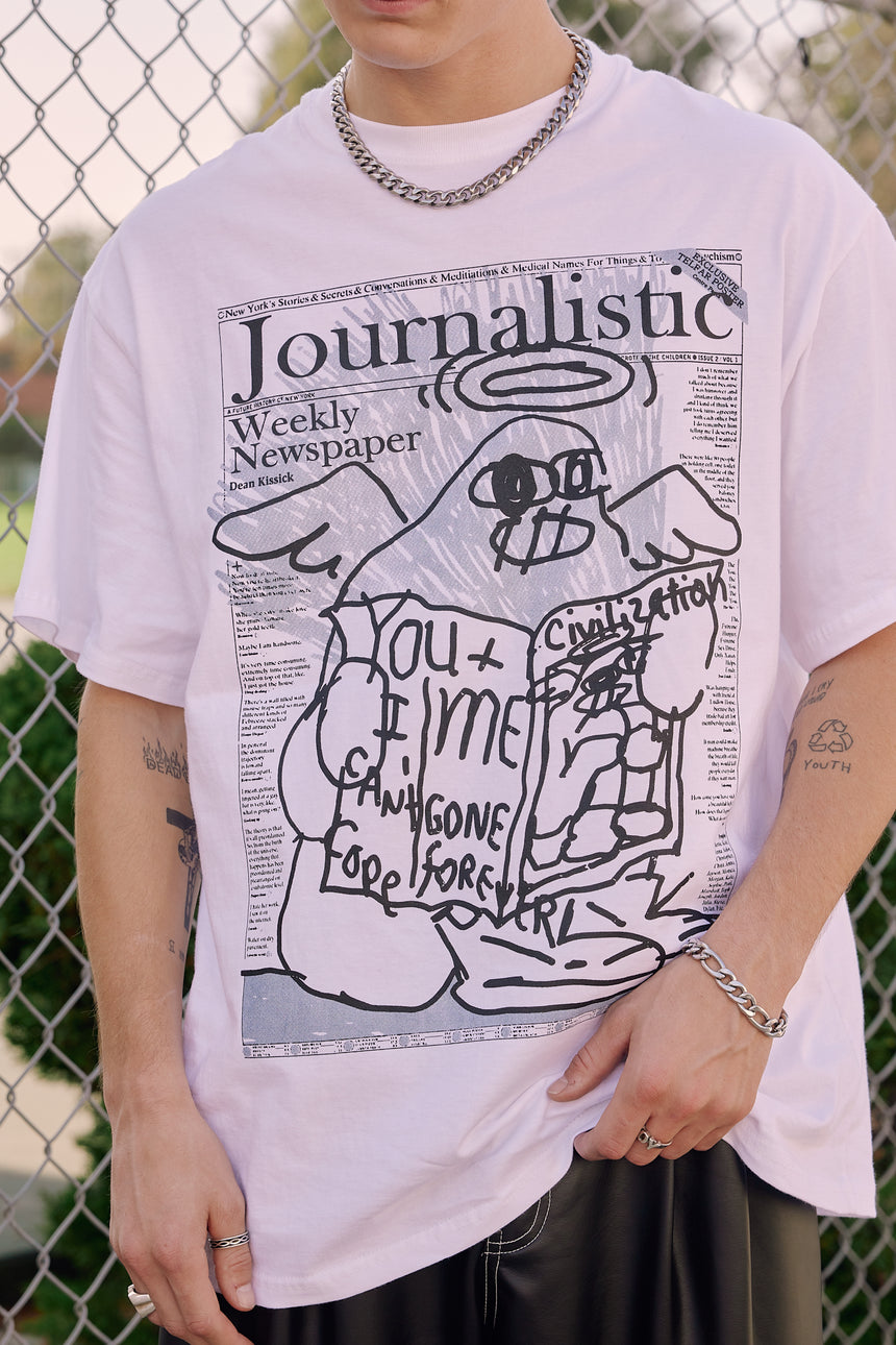 Journalistic Scribble Graphic Tee