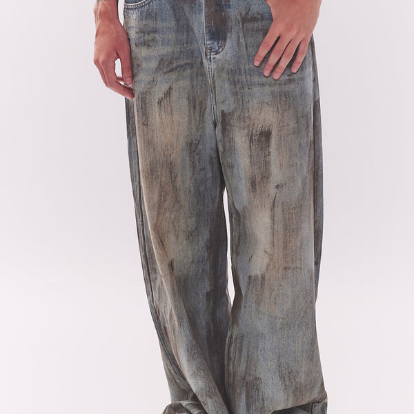 【新品未使用】Menes Mud Wide Denim Pants MENES Mud Wide Denim Pants - メルカリ