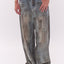 Vintage Mud Washed Wide Denim Pants