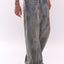Vintage Mud Washed Wide Denim Pants