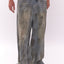 Vintage Mud Washed Wide Denim Pants