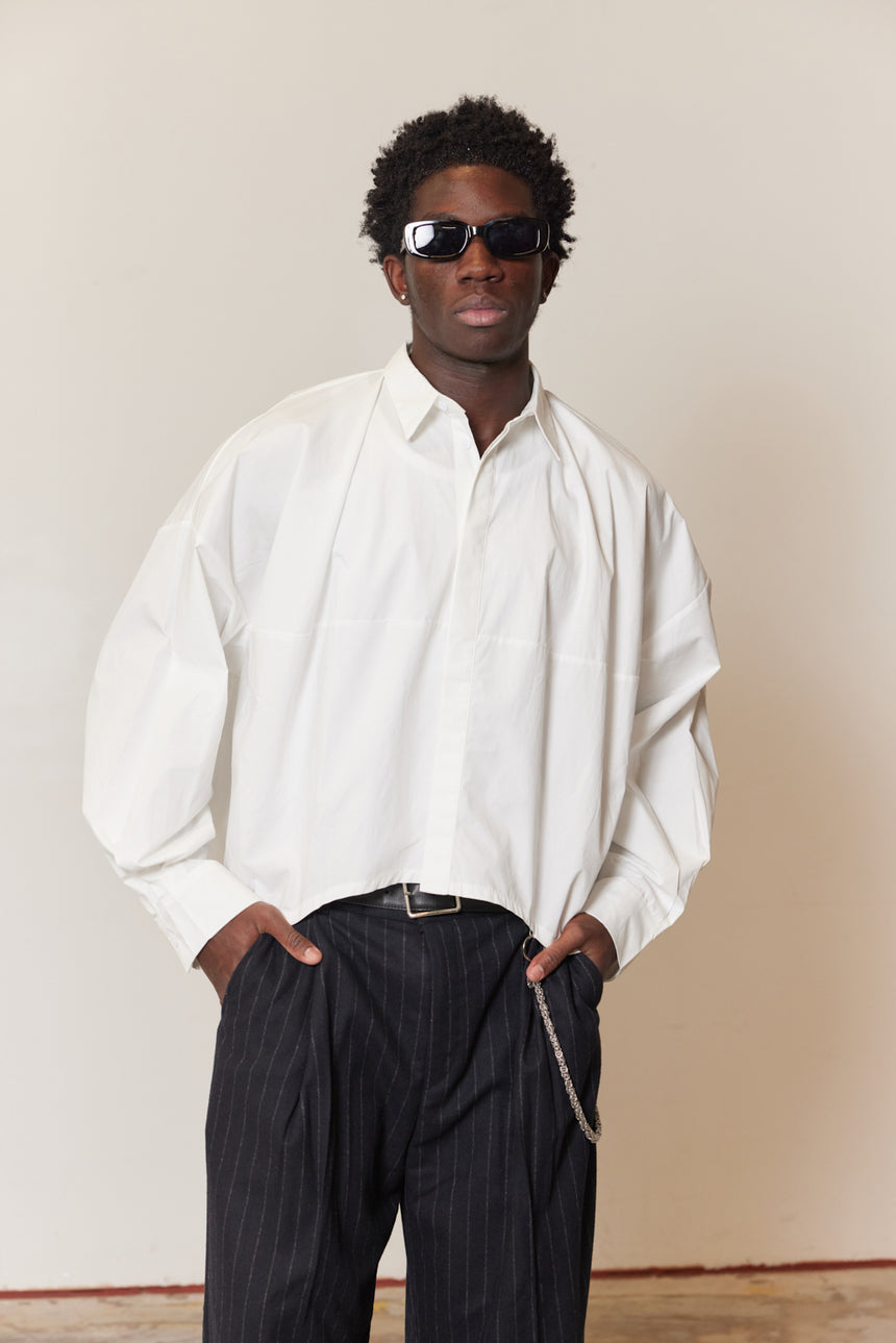 Basic Striped Crop Shirts