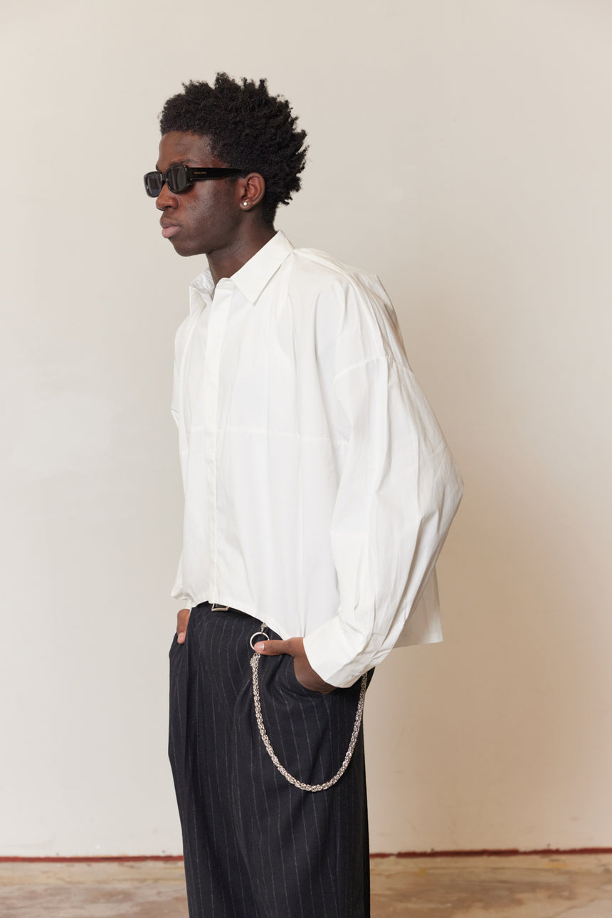 Basic Striped Crop Shirts