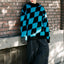 Diamond Checker Mohair Pullover