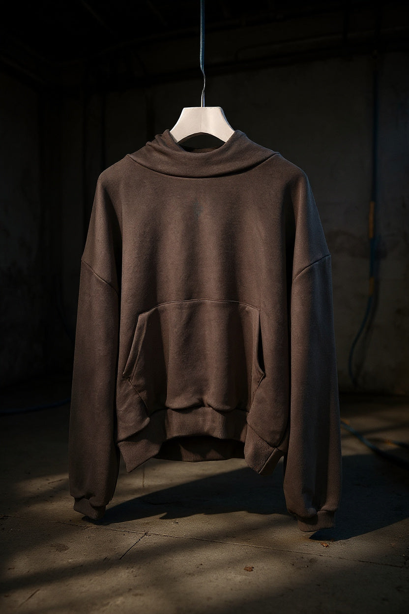 High Neck Crop Hoodie