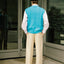 Punching Detailed Cable Knit Vest