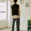V-neck High Low Cropped Knit Vest
