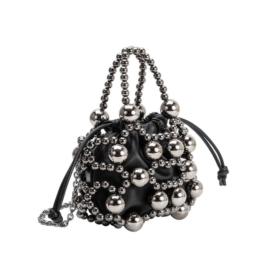 Bobby Black Vegan Leather Top Handle Bag
