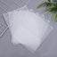 50pcs, 6 sizes Frosted Transparent clothing zipper poly bag