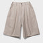 Coated Cotton Wide Bermuda Shorts