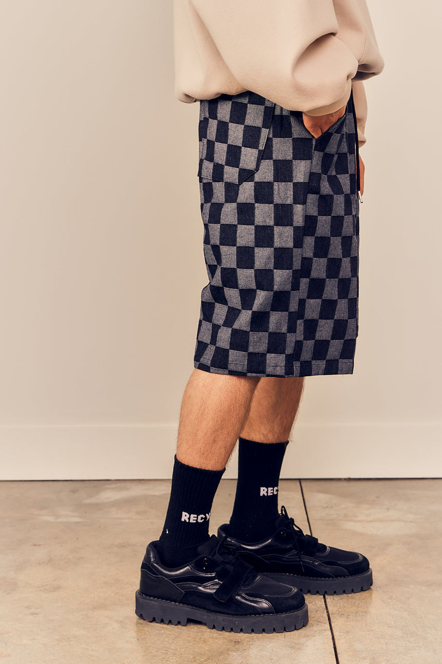 Checkered Bermuda Pants