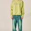 Pigment Washed Wide Pintuck Denim Pants