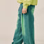Pigment Washed Wide Pintuck Denim Pants