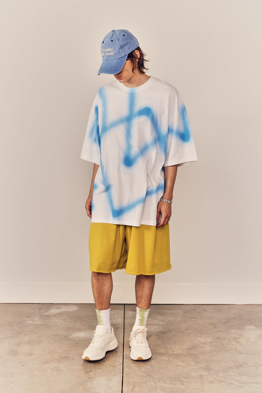 Edge Distressed Bermuda Sweatpants