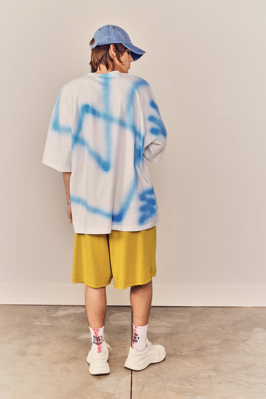Edge Distressed Bermuda Sweatpants