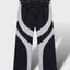 Leather Wave Panel Wide Denim Pants