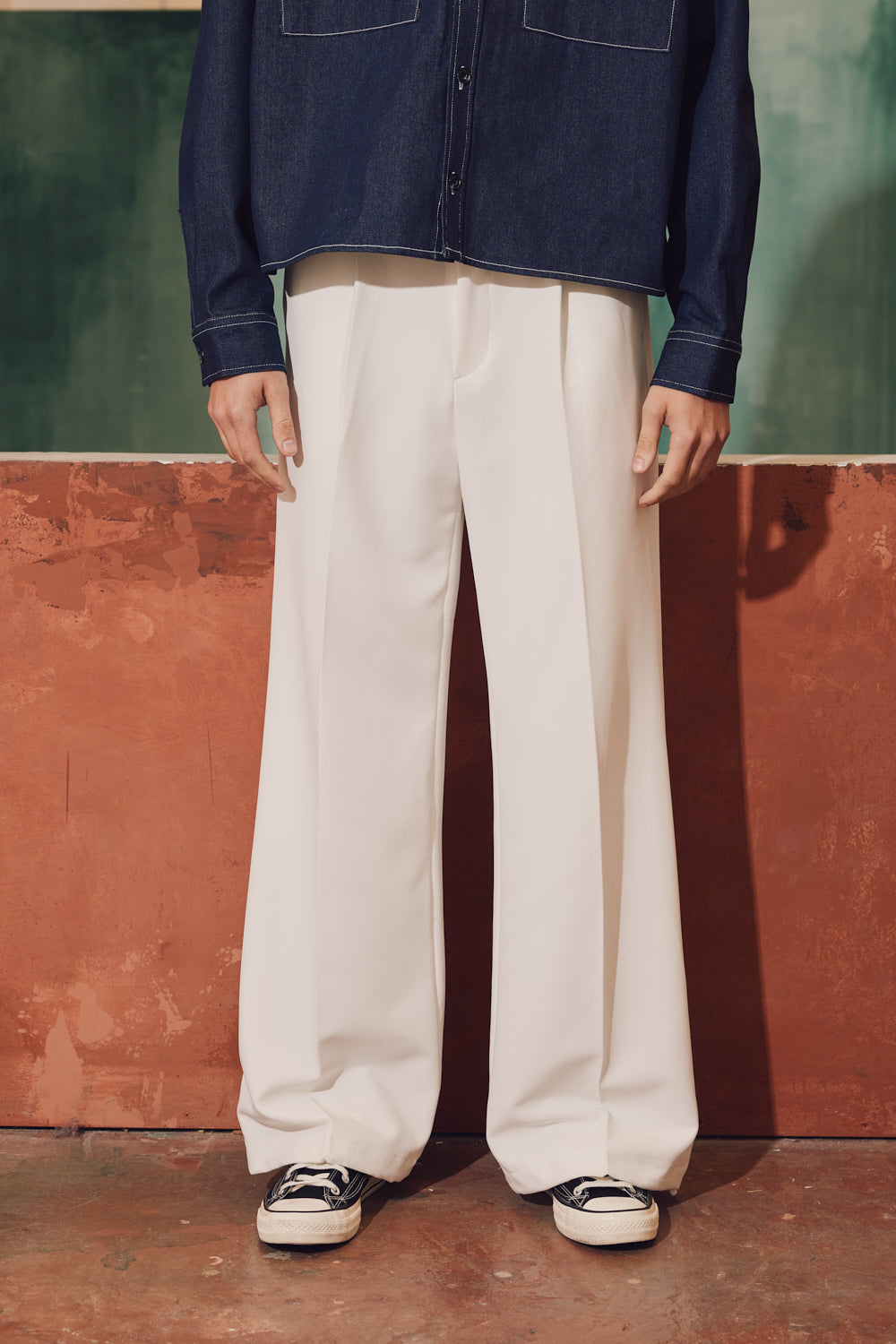 Wide Leg With Strings Relaxed Trouser – NEOITY Wide Leg With Strings Relaxed Trouser – NEOITY