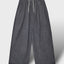 Waist Banding Washed Wide Pants