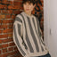 Four Line Striped Knit Sweater
