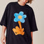 Velboa Flower Oversized Tee