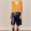 V-neck High Low Cropped Knit Vest