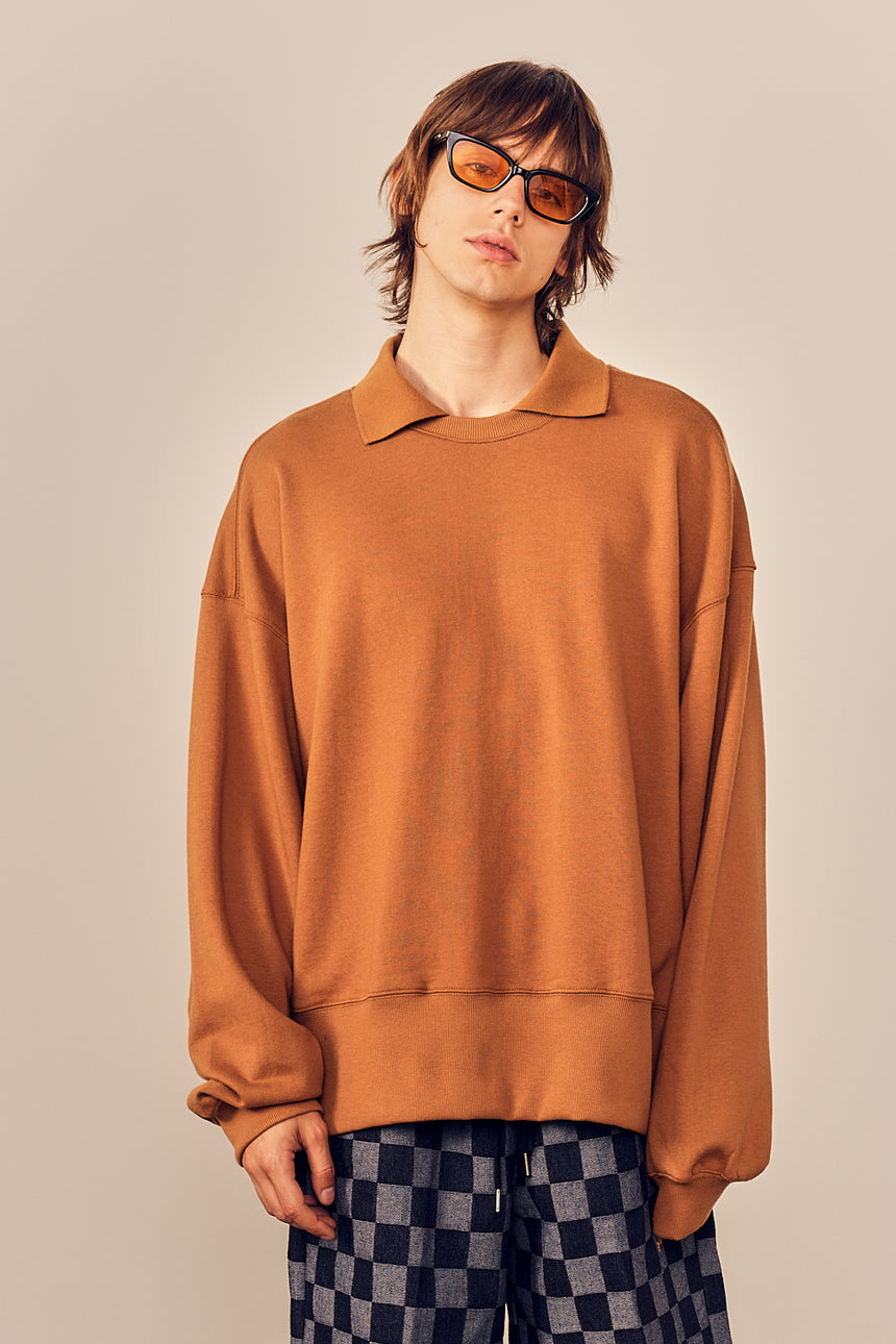 Simple Birds Collared Pullover