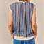 Stripy Contrasted Edge Mesh Vest