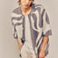 Zebra Button Up Knit Cardigan