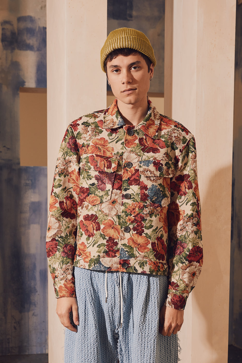 WYM LIDNM | RAYON JACQUARD CROPPED SHIRT - Buyee, an Online