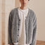 Mohair Textured V-Neck Cardigan