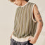 Stripy Contrasted Edge Mesh Vest