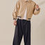 Piping Contrast Collared Varsity Jacket