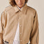 Piping Contrast Collared Varsity Jacket