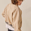 Piping Contrast Collared Varsity Jacket