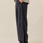 Mix Stripe Double Pleated Fisher Ankle Trouser