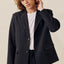 Stitch Detailed Single Breasted Blazer