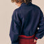 Piping Contrast Collared Varsity Jacket