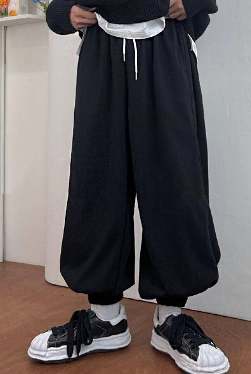 NEOITY Cozy Balloon Drawstring Jogger Pants Os / Black