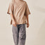 Pre-Wash Belted Denim Wide Pants