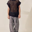Fishnet Relaxed Fit Knit Vest