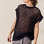 Fishnet Relaxed Fit Knit Vest